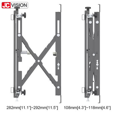 Dịch vụ đầy đủ Đẩy ra TV tường đắp cột thép rán lạnh bột màu đen