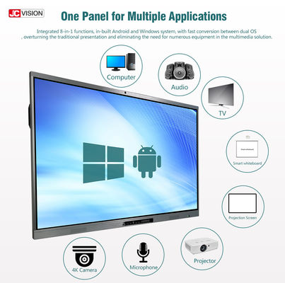 Màn hình OLED cảm ứng 86" 4K kỹ thuật số 20 điểm chạm OPS Bảng trắng tương tác hội nghị