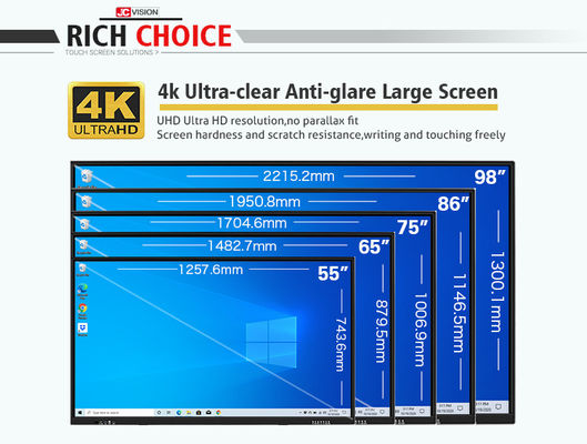 JCVISION Bảng phẳng Bảng chính màn hình chiếu LCD Màn hình hội nghị Hệ thống 20 Bảng trắng tương tác cảm ứng