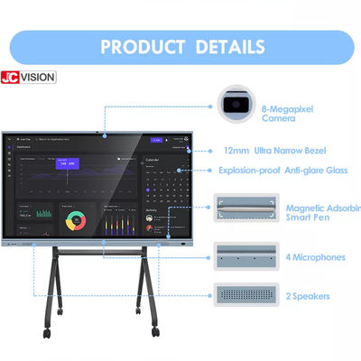 55 - 98 inch Smart Interactive Whiteboard Classroom Education Display RAM 4G + ROM 32G