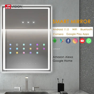 JCVISION Khách sạn Nhà màn hình cảm ứng gương TV Android LED Smart phòng tắm gương IP65