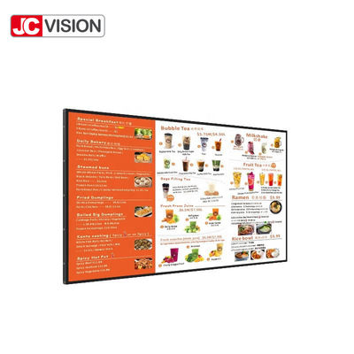 43 / 55inch hẹp Bezel Frame LCD Quảng cáo hiển thị Bảng thực đơn kỹ thuật số cho nhà hàng