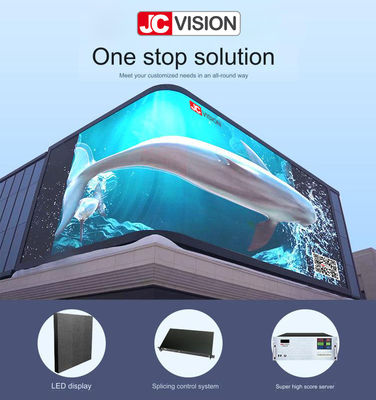 JCVISION tùy chỉnh mắt trần 3D ngoài trời LED quảng cáo tường video cho các trung tâm mua sắm