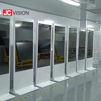 Màn hình quảng cáo kỹ thuật số chân đứng 65 inch trắng, hệ điều hành Android/Windows, hiển thị 4K - 7/24 D/H