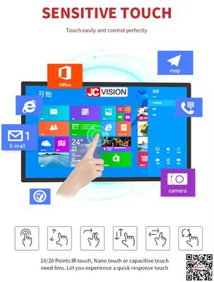 Màn hình cảm ứng JCVISION 1080P 4K 32 42 50 55 65 inch màn hình cảm ứng hiển thị   màn hình tương tác