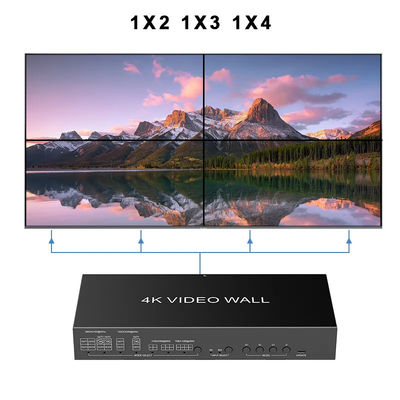 JCVISION 4K Video JCVISION Wall HDMI2.0 Matrix 2 trong 4 ra ngoài với 2X2 Video wall output tự điều chỉnh L / R audio output