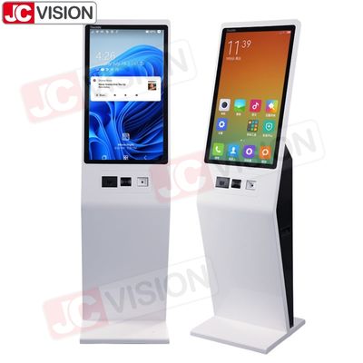 Tùy chỉnh 27 inch sàn đứng màn hình cảm ứng Kiosk thanh toán tương tác Kiosk tự phục vụ Kiosk với máy in QR Scan Terminal