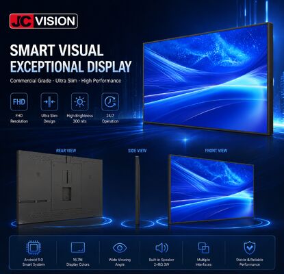 JCVision 50 inch Indoor Digital Signage Display   E-LED Backlit, góc nhìn rộng, Wall Mount Light Box cho bán lẻ & khách sạn (HD-352C)