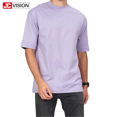 Áo thun JCVISION cho nam, Áo thun nam 100% cotton, cổ tròn, tay ngắn, trơn, dáng rộng, áo hè