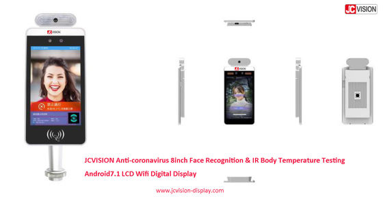 Máy quét nhiệt độ và nhận diện khuôn mặt AI trên Android OS 8 inch