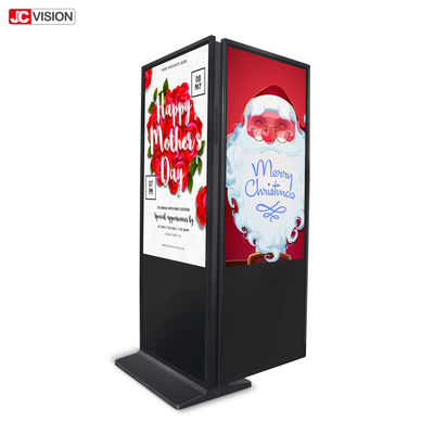Màn hình biển báo kỹ thuật số trong nhà 50000 giờ, Kiosk biển báo kỹ thuật số hai mặt 32" 43"