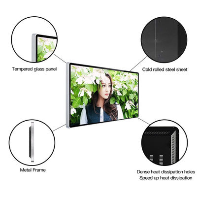 Màn hình hiển thị biển báo kỹ thuật số trong nhà Quad Core LCD treo tường