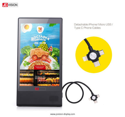 Màn hình cảm ứng LCD Kiosk HD, Android Chân đế Nhà hàng Thực đơn Bàn Sạc dự phòng 8 inch