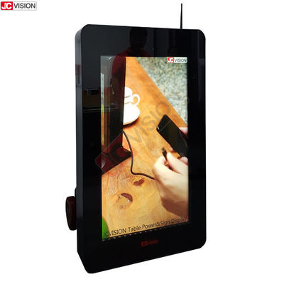 43 inch chống nước ngoài LCD Digital Signage Với bánh xe 6.5ms Wall Mount Kiosk