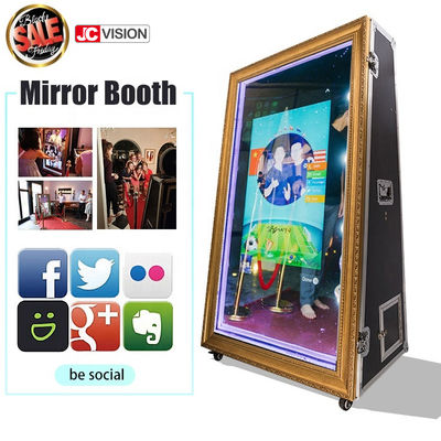 Gương chụp ảnh 55 inch 65 inch, Kiosk chụp ảnh gương thần kỳ di động cho đám cưới