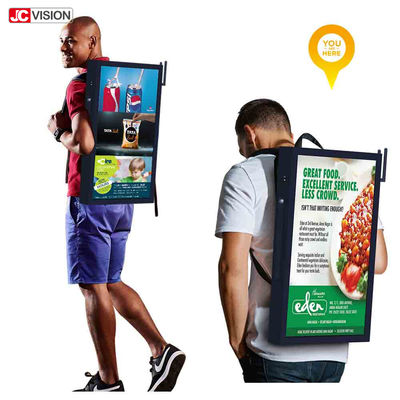 700nits 26000mA Lcd Walking Mobile Billboard 22 inch