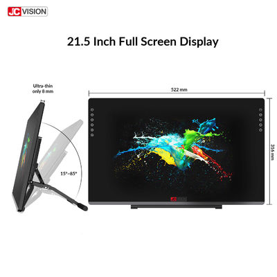 Bảng viết LCD bút cảm ứng cán mỏng 250 PPS 8192 áp lực chống chói 21.5 inch