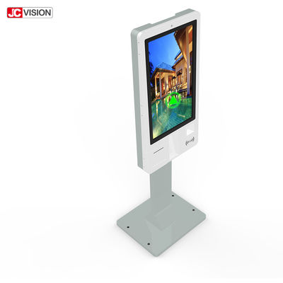 Màn hình quảng cáo kỹ thuật số Android CMS 32 inch di động, chân đứng sàn, cảm ứng IR