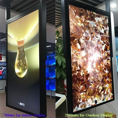 Màn hình LCD hai mặt độ sáng cao 49 inch cho thương mại
