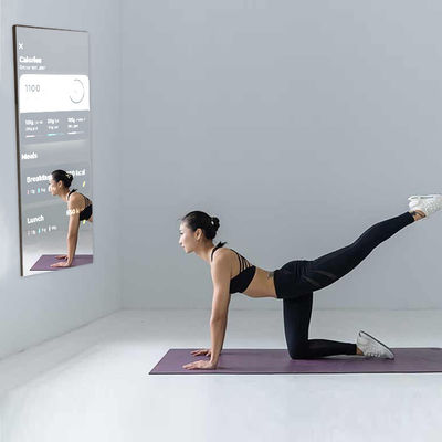 Gương thông minh DIY dạng đứng 65 inch Màn hình cảm ứng tương tác cho phòng tập GYM