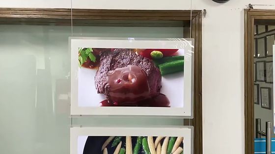 A4 Acrylic LCD Poster Display Jcvision Rod Hook LGP Độ dày 8mm