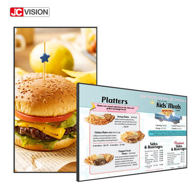 Màn hình quảng cáo LCD cảm ứng thông minh kỹ thuật số gắn tường siêu mỏng JCVISION