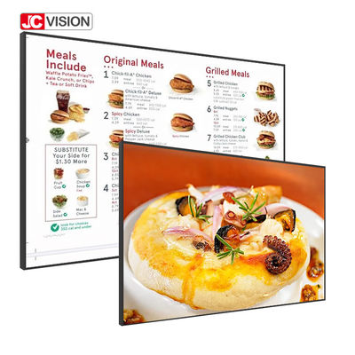 Màn hình quảng cáo LCD cảm ứng thông minh kỹ thuật số gắn tường siêu mỏng JCVISION