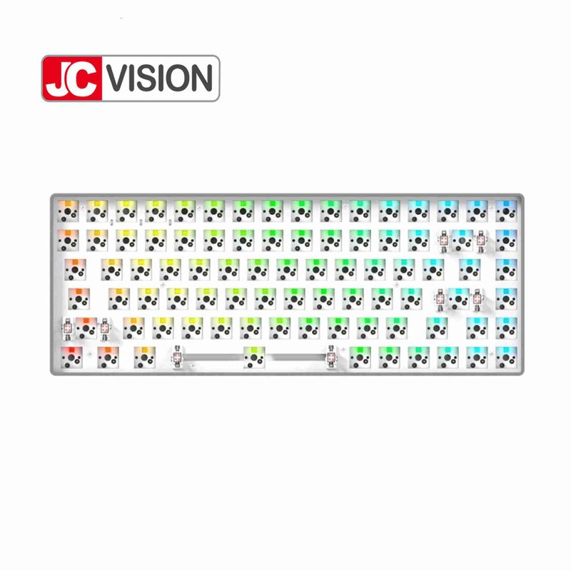 84 phím Hot Swappable RGB Mechanical Keyboard Kits Aluminum Frame ABS Case Bảng kim loại