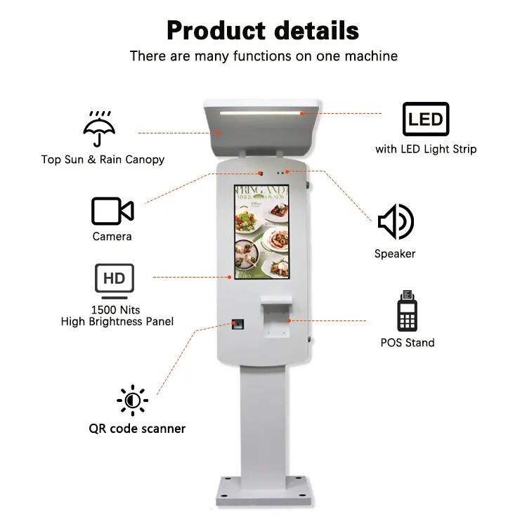 32 inch ngoài trời IP65 tự phục vụ Kiosk thanh toán với thùng nhôm