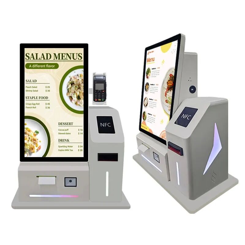 24 "LED trang trí máy tính để bàn Android Máy tính cảm ứng màn hình thanh toán Kiosk với thu tiền mặt