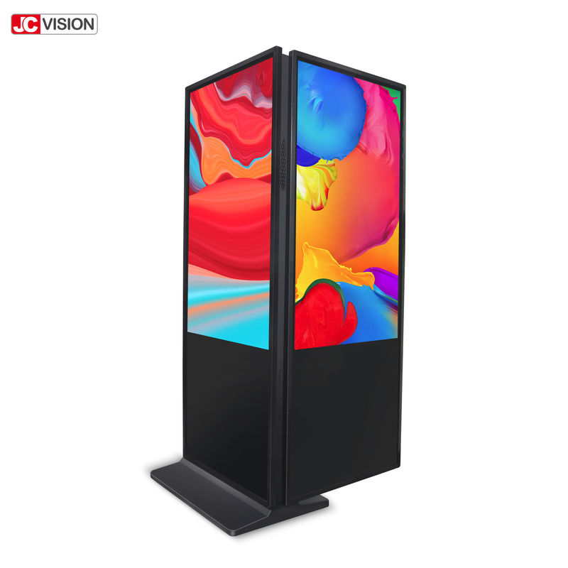 Màn hình biển báo kỹ thuật số trong nhà 50000 giờ, Kiosk biển báo kỹ thuật số hai mặt 32" 43"