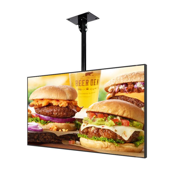 JCVISION Bảng thực đơn HD màn hình quảng cáo gắn tường 55 Inch Led Panel Network Restaurant Digita Display
