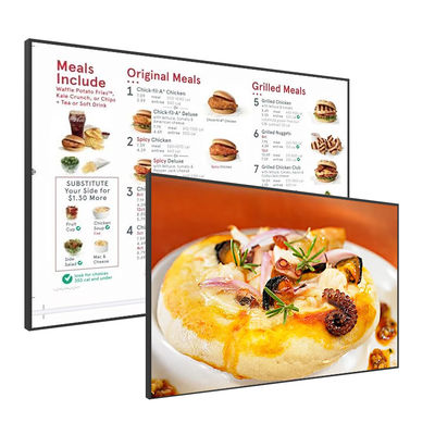 TFT 43 Inch Indoor Digital Signage Displays Bảng thực đơn nhà hàng