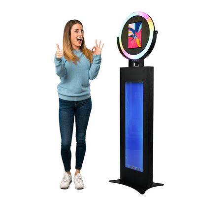 Chân đế kim loại Ipad Photo Booth đầu tròn với chao đèn acrylic mờ